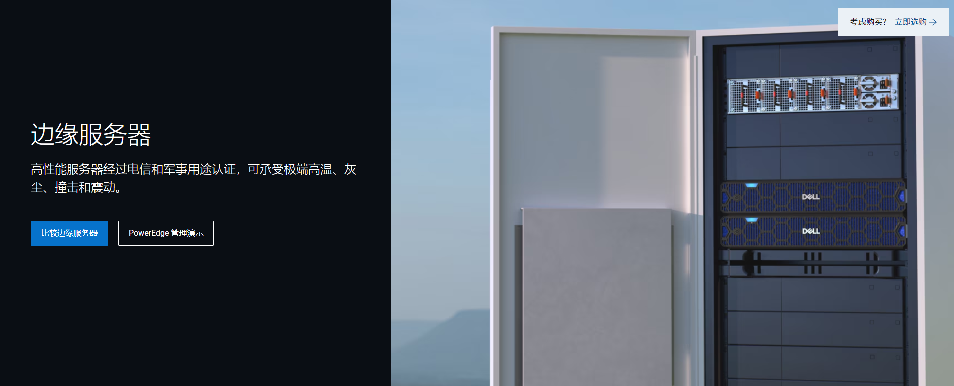 Dell PowerEdge R770 产品页：机架服务器机箱侧向原创示意，非该型号实拍